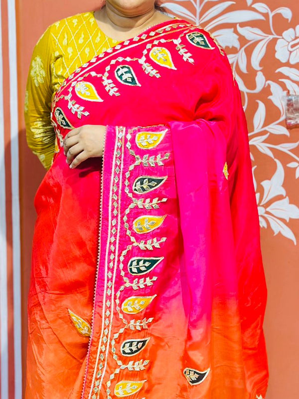 PURE UPADA SILK KACCHI PATTI SAREE
