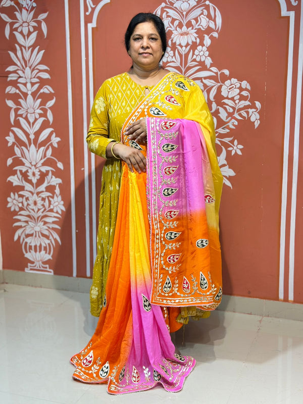 PURE UPADA SILK KACCHI PATTI SAREE