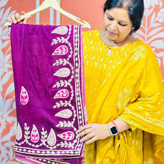 PURE UPADA SILK KACCHI PATTI SAREE