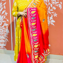 PURE UPADA SILK KACCHI PATTI SAREE