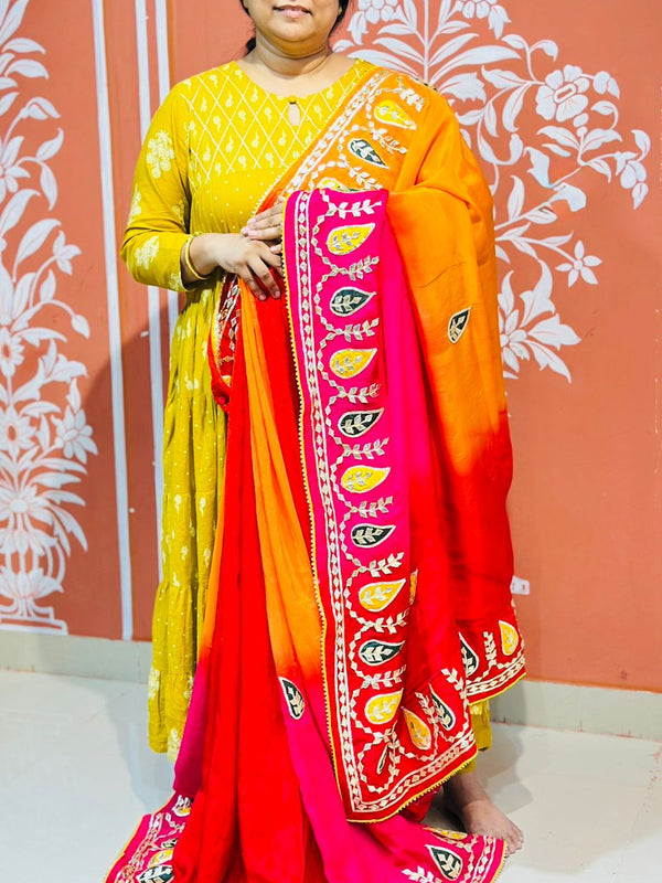 PURE UPADA SILK KACCHI PATTI SAREE