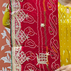 PURE VISCOSE GEORGETTE BHANDEJ SAREE