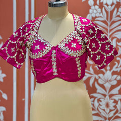 PURE DIAMOND CHIFFON SAREE WITH AANGI BLOUSE