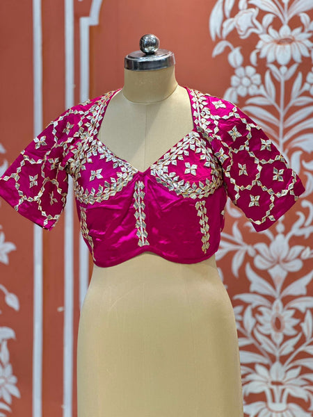 PURE DIAMOND CHIFFON SAREE WITH AANGI BLOUSE