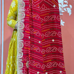PURE VISCOSE GEORGETTE BHANDEJ SAREE