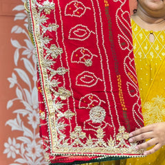 PURE VISCOSE GEORGETTE BHANDEJ SAREE