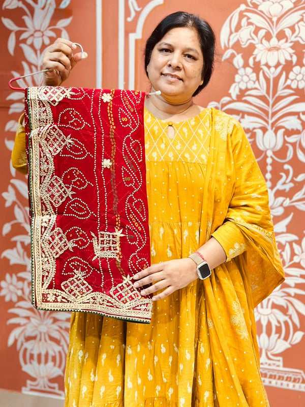 PURE VISCOSE GEORGETTE BHANDEJ SAREE