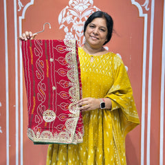 PURE VISCOSE GEORGETTE BHANDEJ SAREE
