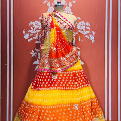 ART SILK BHANDEJ LEHENGA