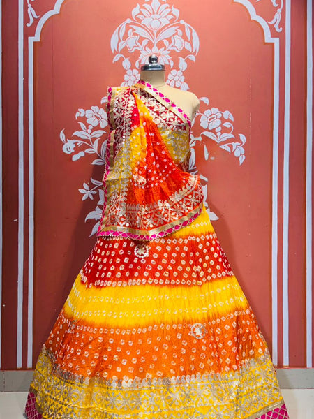 ART SILK BHANDEJ LEHENGA