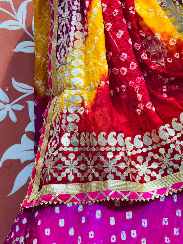 ART SILK BHANDEJ LEHENGA