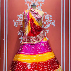 ART SILK BHANDEJ LEHENGA
