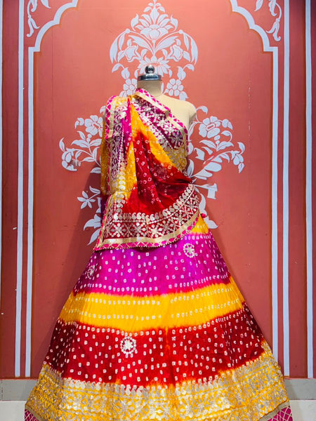 ART SILK BHANDEJ LEHENGA