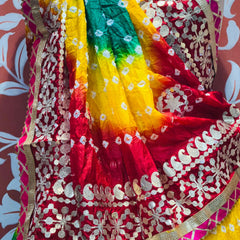 ART SILK BHANDEJ LEHENGA
