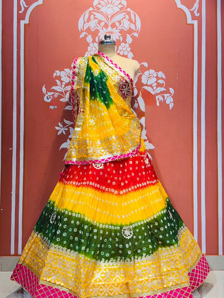ART SILK BHANDEJ LEHENGA