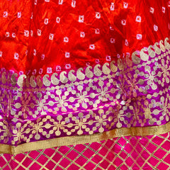 ART SILK BHANDEJ LEHENGA