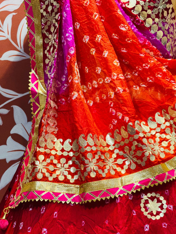 ART SILK BHANDEJ LEHENGA