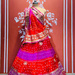 ART SILK BHANDEJ LEHENGA