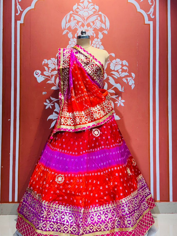 ART SILK BHANDEJ LEHENGA