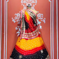 ART SILK BHANDEJ LEHENGA
