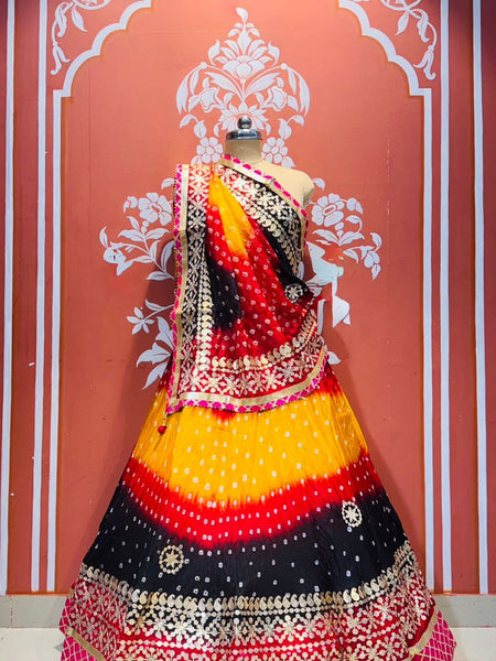 ART SILK BHANDEJ LEHENGA