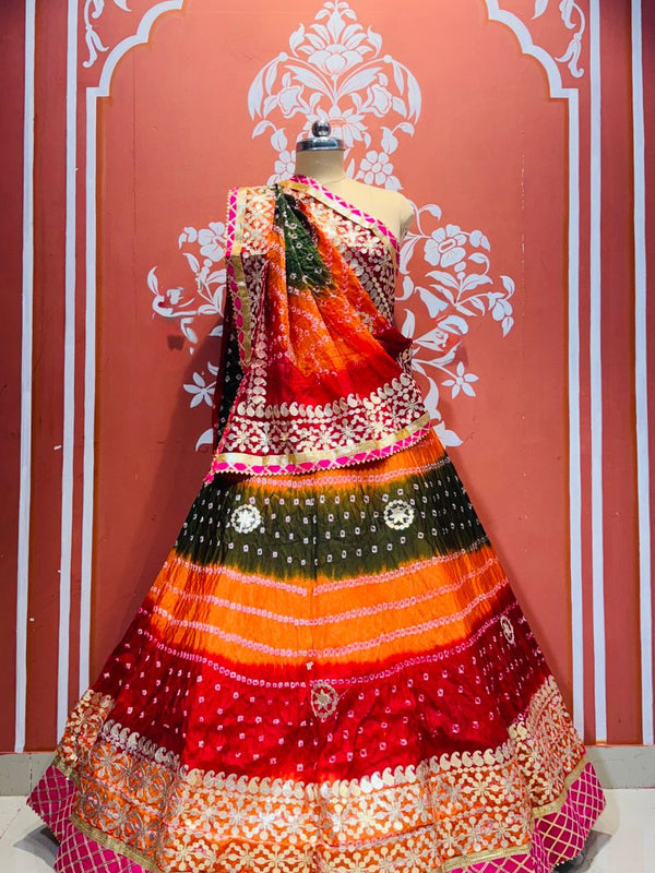 ART SILK BHANDEJ LEHENGA