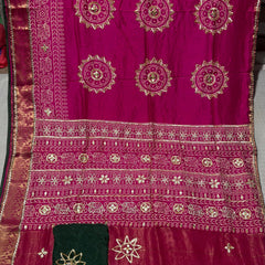 ELEPHANT ZARI BHANDEJ SAREE