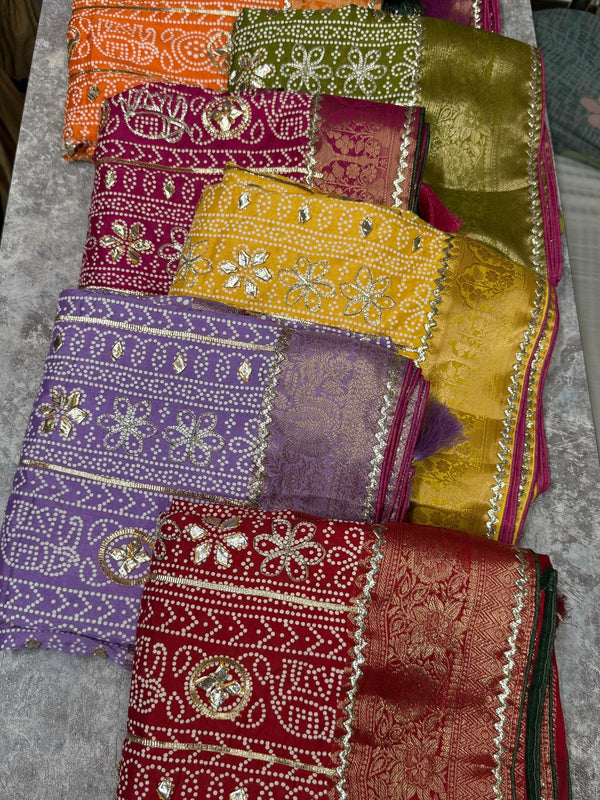 ELEPHANT ZARI BHANDEJ SAREE