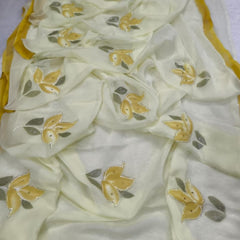 Semi Chiffon Handbrush Saree