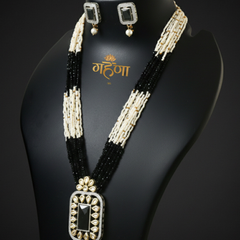 Jadau Pearl Kundan Necklace Set