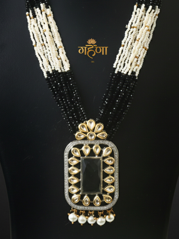 Jadau Pearl Kundan Necklace Set