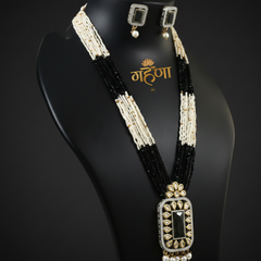 Jadau Pearl Kundan Necklace Set