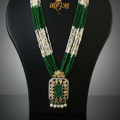 Jadau Pearl Kundan Necklace Set