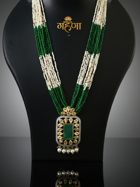 Jadau Pearl Kundan Necklace Set
