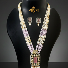 Jadau Pearl Kundan Necklace Set