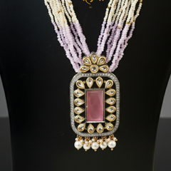 Jadau Pearl Kundan Necklace Set