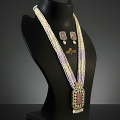 Jadau Pearl Kundan Necklace Set