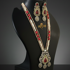 Jadau Pearl Kundan Necklace Set