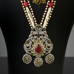 Jadau Pearl Kundan Necklace Set