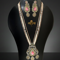 Jadau Pearl Kundan Necklace Set
