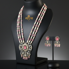 Jadau Pearl Kundan Necklace Set
