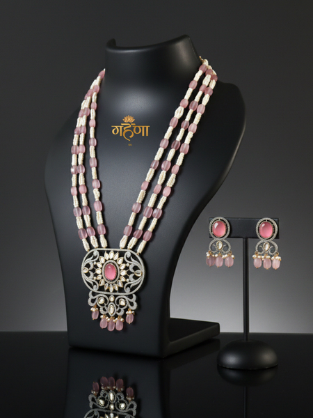 Jadau Pearl Kundan Necklace Set
