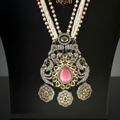 Jadau Pearl Kundan Necklace Set
