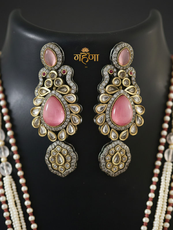 Jadau Pearl Kundan Necklace Set