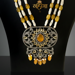 Jadau Pearl Kundan Necklace Set