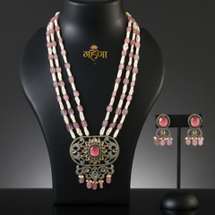 Jadau Pearl Kundan Necklace Set