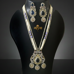Jadau Pearl Kundan Necklace Set