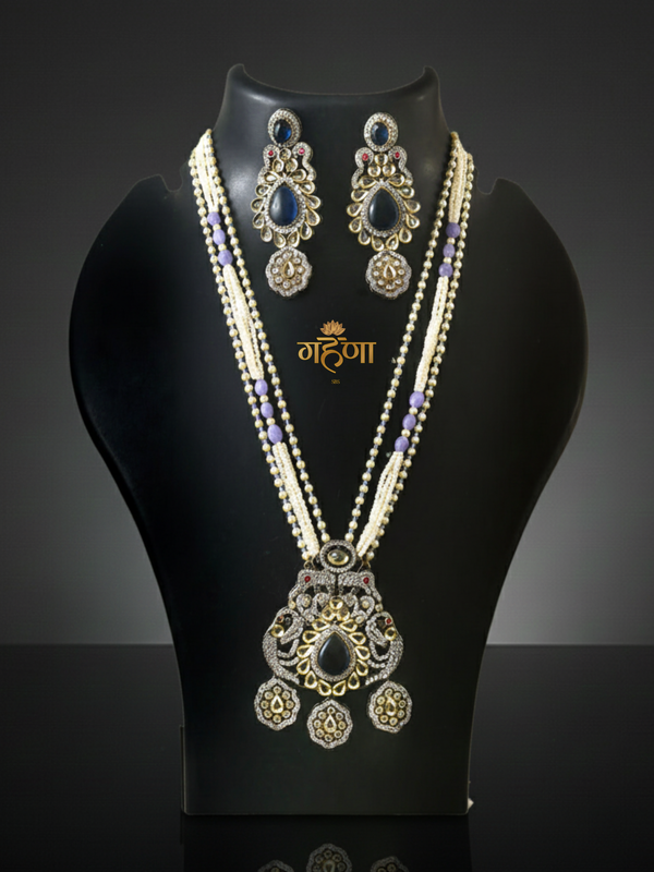 Jadau Pearl Kundan Necklace Set