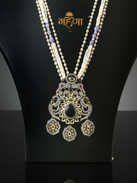 Jadau Pearl Kundan Necklace Set