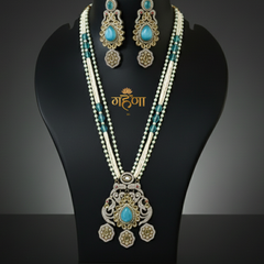 Jadau Pearl Kundan Necklace Set